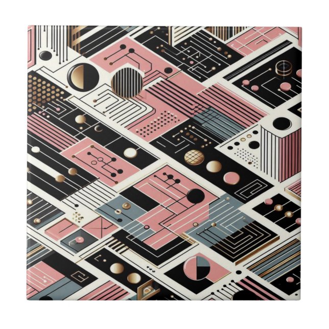 Retro Mid Century Modern  Tile (Front)