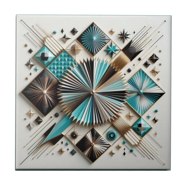 Retro Mid Century Modern  Tile (Front)