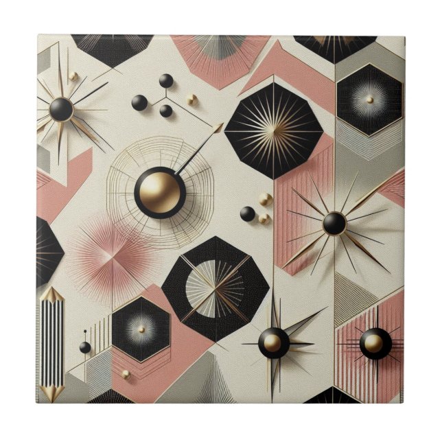 Retro Mid Century Modern  Tile (Front)