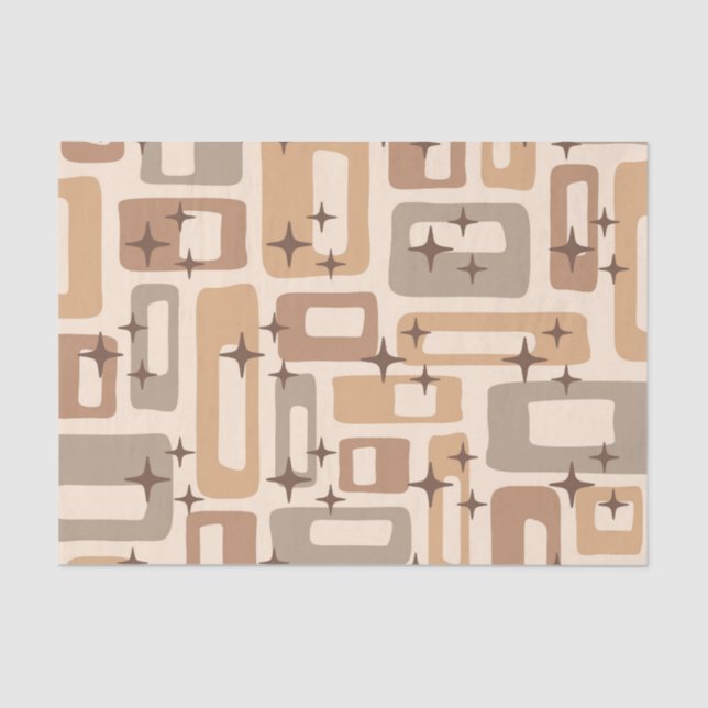 Retro Mid Century Modern Tissue Paper (Front)