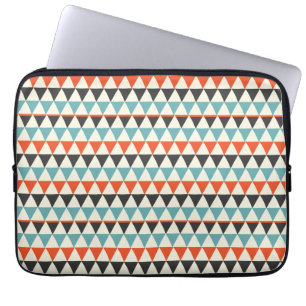 Retro Mid-Century Modern Triangle Pattern Laptop Sleeve