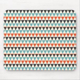 Retro Mid-Century Modern Triangle Pattern Mouse Mat