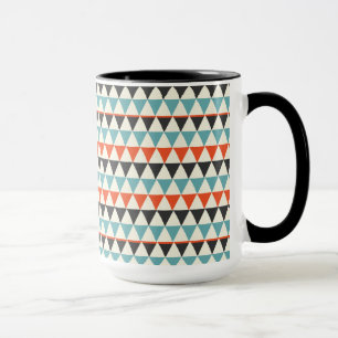 Retro Mid-Century Modern Triangle Pattern Mug
