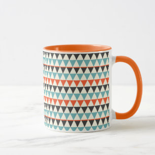 Retro Mid-Century Modern Triangle Pattern Mug