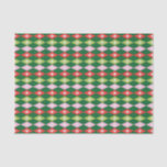 Retro Mid Century Red, Pink & Green Christmas Tissue Paper<br><div class="desc">A fun and festive retro Christmas pattern inspired my mid-century modern design. Vintage diamonds,  stars and ogee shapes in Christmas colours of Green,  red,  pink and white.</div>