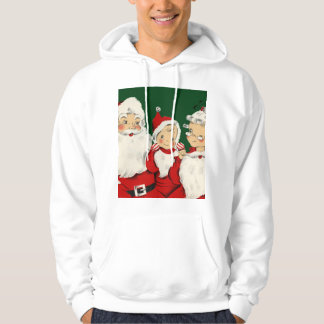 Retro Mid-Century Santa Family – Kitsch Claus Hoodie