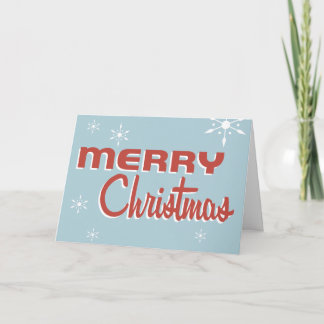 Retro Mid-Century Snowflake Christmas Card