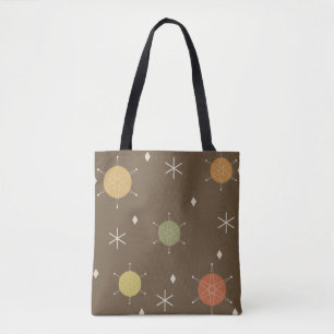 Retro Mid Mod Starburst Sky Multicolored Tote Bag