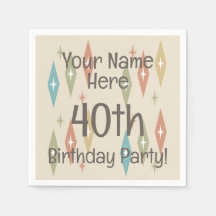 Retro Midcentury 40th Birthday