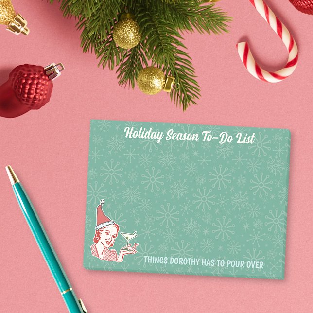 Retro Midcentury Modern Woman Custom To-Do List Post-it Notes (Creator Uploaded)