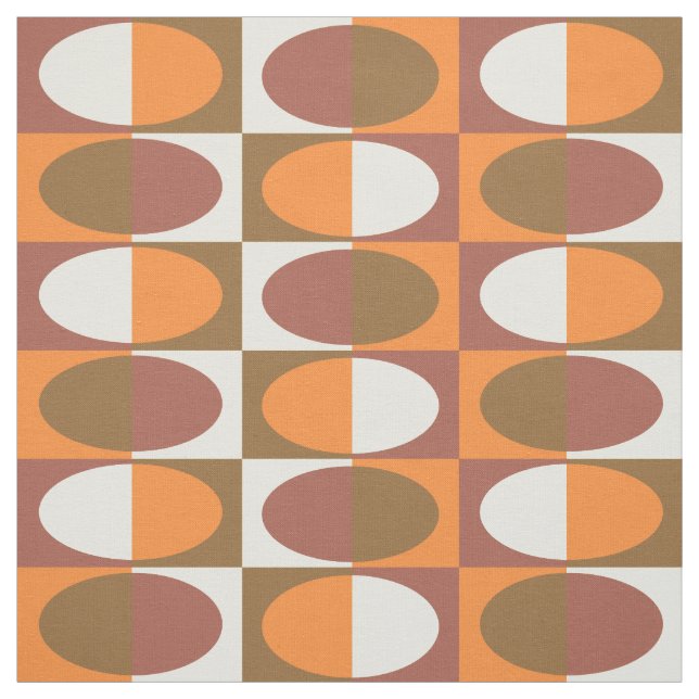Retro MidCentury Oval pattern 1 Fabric (Swatch)