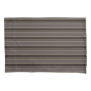 Retro Midcentury Stripes Dark Academia Pillowcase