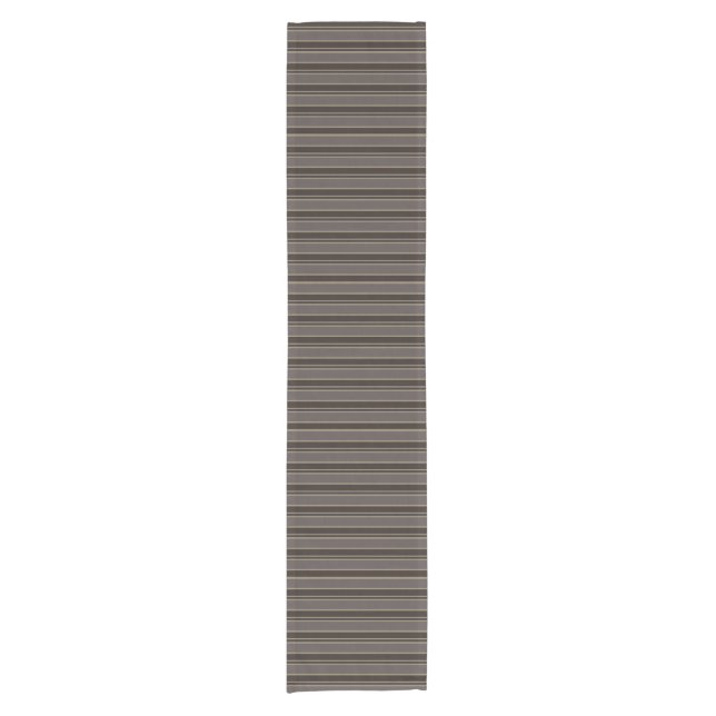 Retro Midcentury Stripes Dark Academia Short Table Runner (Front)