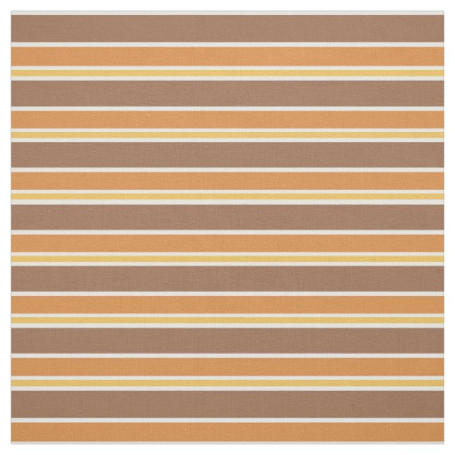 Retro Midcentury Stripes Multicolored Fabric (Swatch)