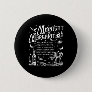 Retro Midnight Margaritas Funny Halloween Magical 6 Cm Round Badge