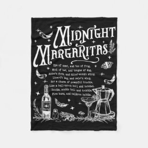 Retro Midnight Margaritas Funny Halloween Magical Fleece Blanket