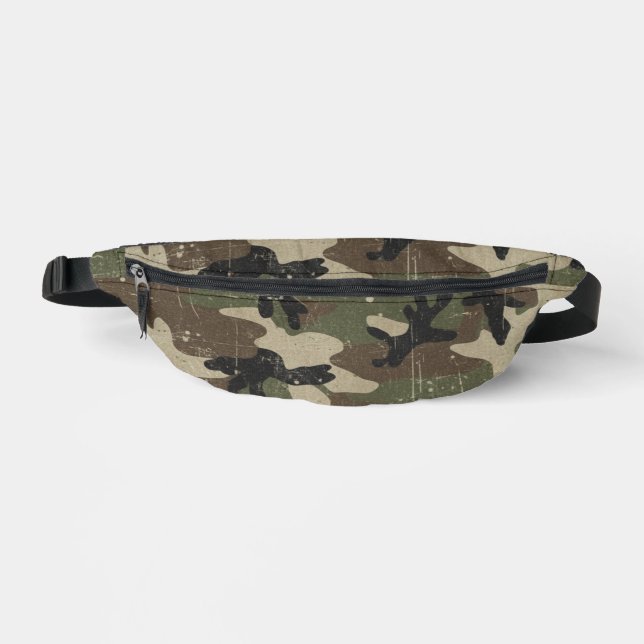 Retro Military Camouflage Pattern Bum Bags (Front)