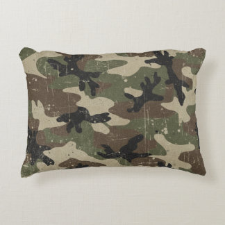 Retro Military Camouflage Pattern Decorative Cushion