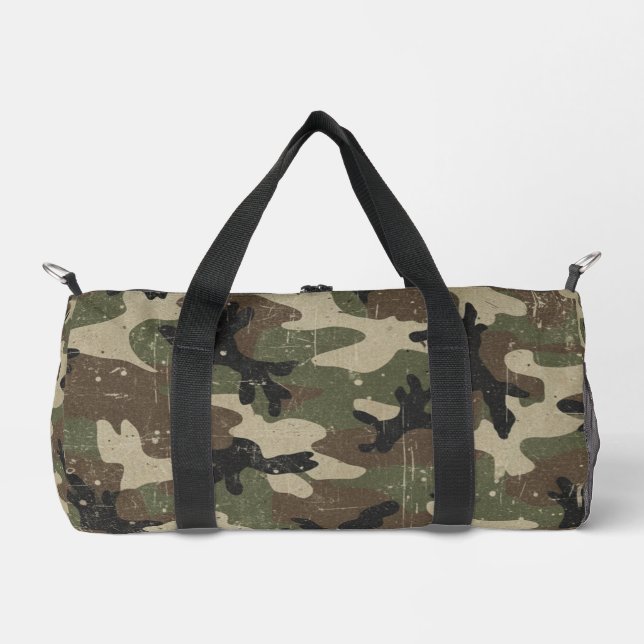 Retro Military Camouflage Pattern Duffle Bag (Front)