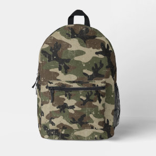 Retro Military Camouflage Pattern Printed Backpack