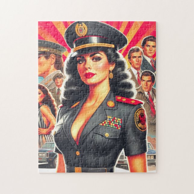 Retro Military Woman Jigsaw Puzzle (Vertical)