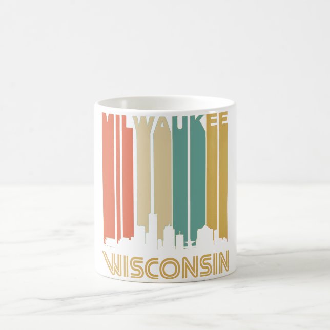 Retro Milwaukee Skyline Coffee Mug (Center)