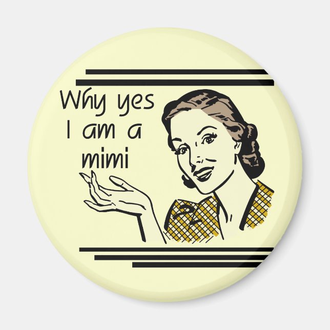 Retro Mimi T-shirts and Gifts Magnet (Front)