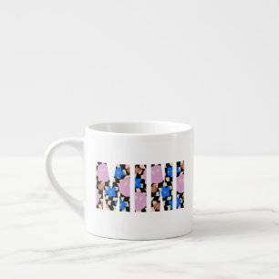 Retro “Mini” Checkered Smiley Face Flower Kid Mug