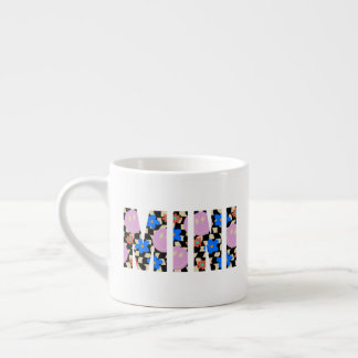Retro “Mini” Chequered Flower Kid Mug