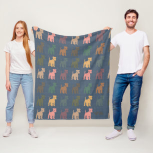 Retro Miniature Schnauzer Dog Blanket for Gift