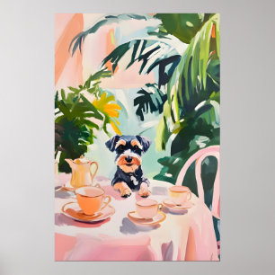 Retro Miniature Schnauzer Poster, Miniature Poster