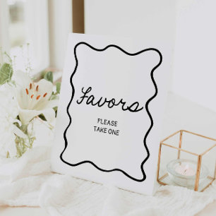 Retro Minimal Favors Bridal Shower Sign