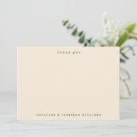 Retro Minimalist Cream Typewriter Custom Wedding
