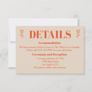 Retro Minimalist Custom Details Cards