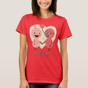 Retro Minimalist Cute Love Together   funny T-Shirt