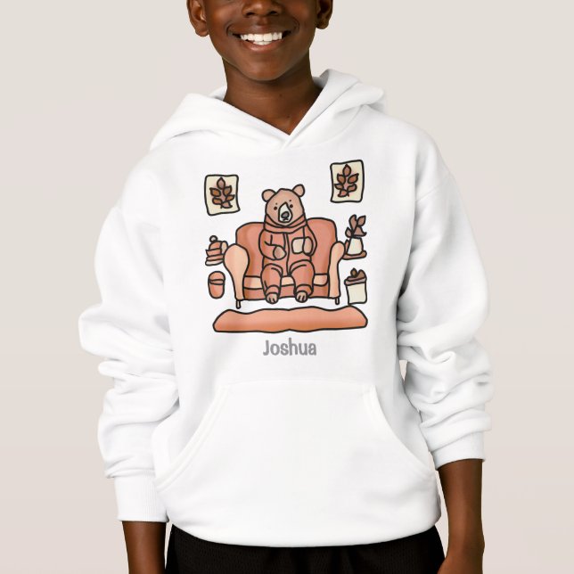 Retro Minimalist Cute Relaxed Bear | Funny (Front)