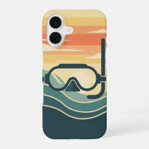 Retro Minimalist Diving iPhone 16 Case