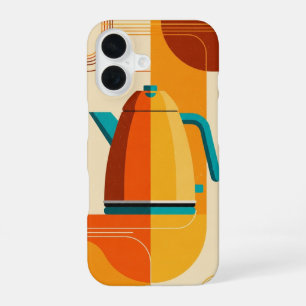Retro Minimalist Kettle iPhone 16 Case