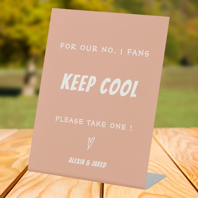Retro Minimalist Number One Fans Wedding Sign (Creator Uploaded)