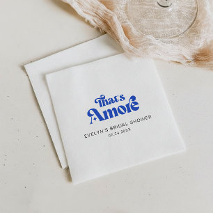 Retro Minimalist That's Amore Bridal Shower Napkin