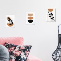 Retro Minimalist Wall Art – Set of 3 Prints