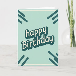 Retro Mint Birthday Card