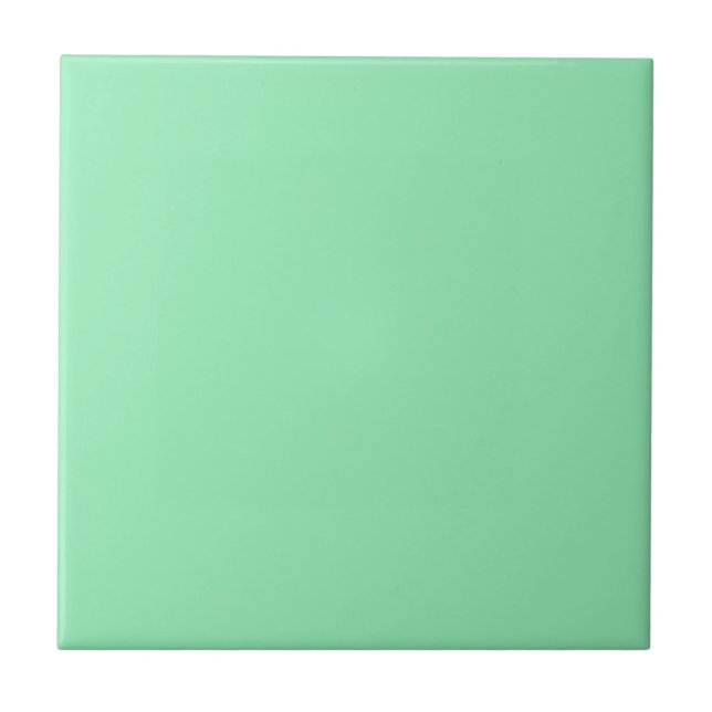 Retro Mint Green Solid 1950's Colour Vintage  Tile (Front)