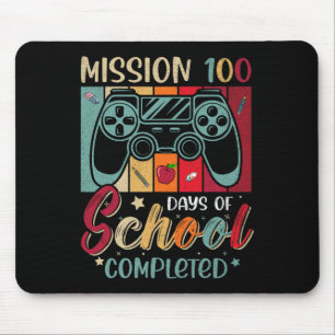 Retro Mission 100 Days Of School Completed Video G Mouse Mat