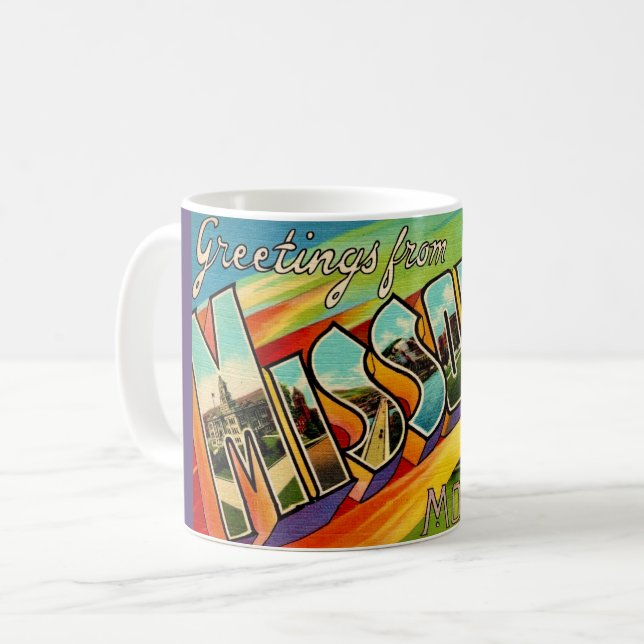 Retro Missoula MT  Coffee Mug (Front Left)