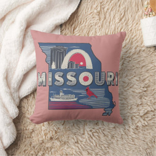 Retro Missouri Silhouette Cushion