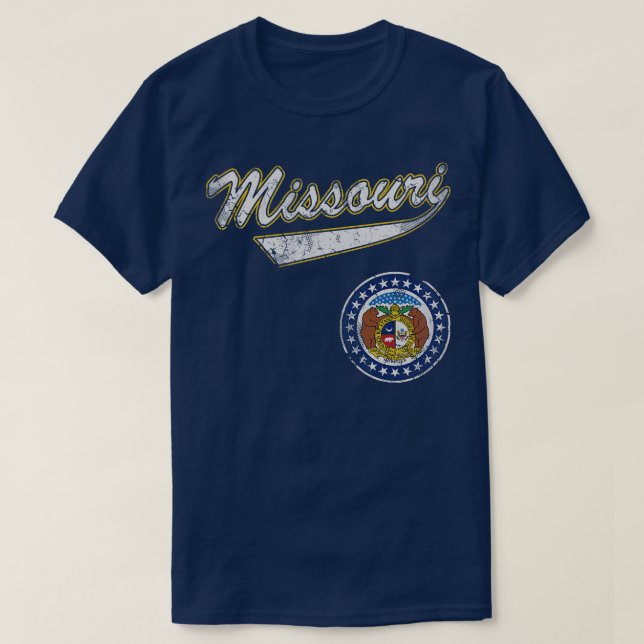 Retro Missouri State Flag T-Shirt (Design Front)