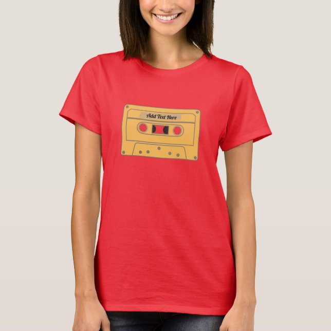 Retro Mix Tape. Personalised T-Shirt (Front)