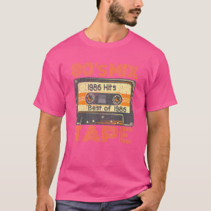 Retro Mixtape 80's Vintage Cassette Tape 1986 Born T-Shirt