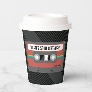 Retro Mixtape Birthday Party Paper Cups